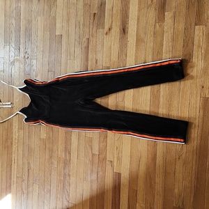 Juicy Couture sexy fitted black velour jumpsuit